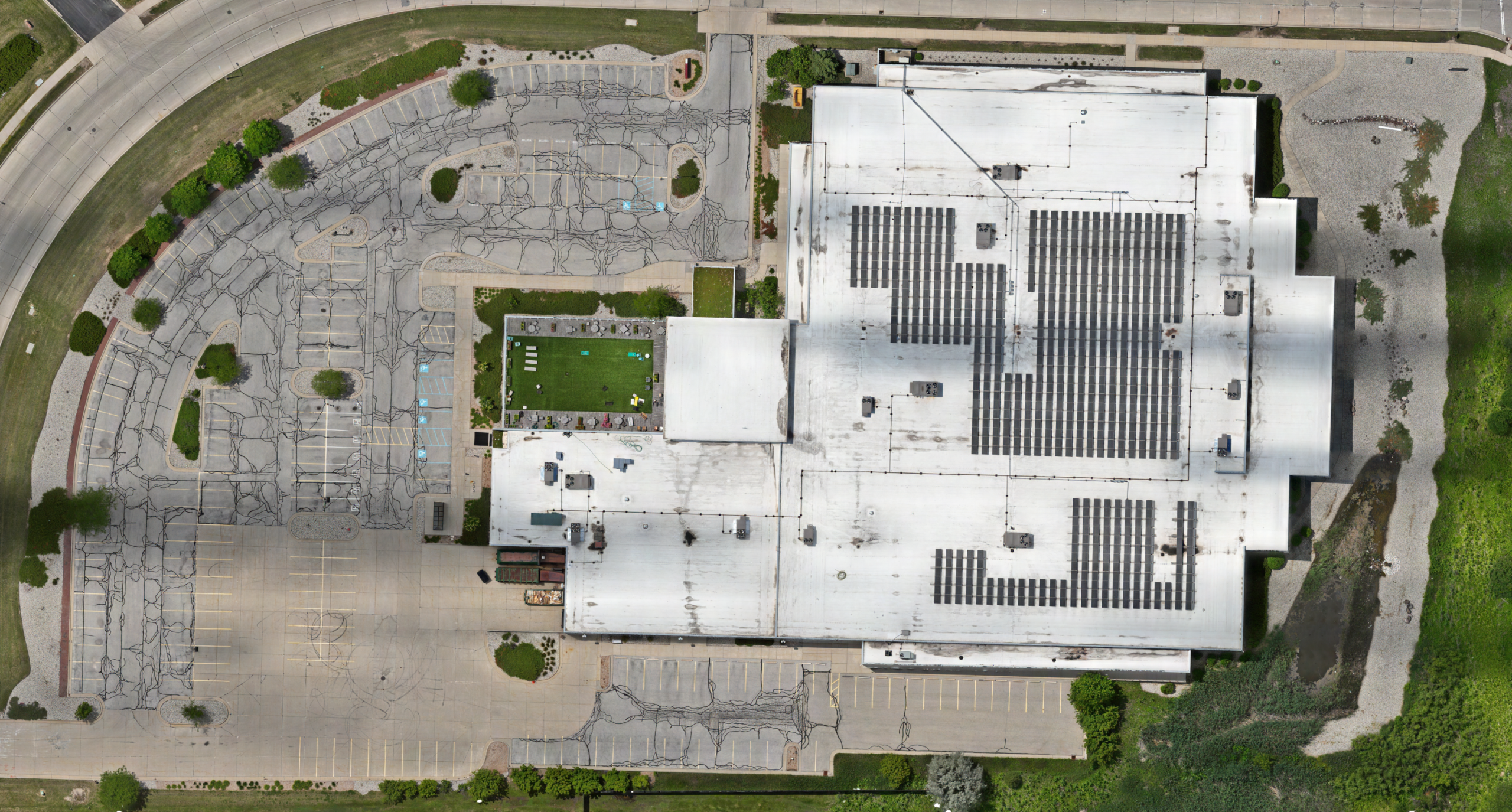 High-resolution drone mapping orthomosaic of a 7-acre commercial property in Milwaukee, Wisconsin